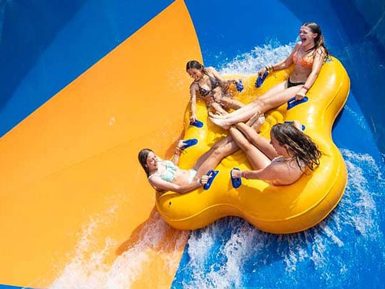 People on a slide